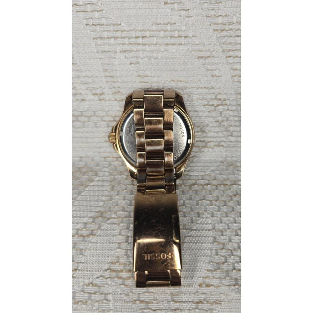 Fossil Rose Gold With Rhinestones Cecile AM4483